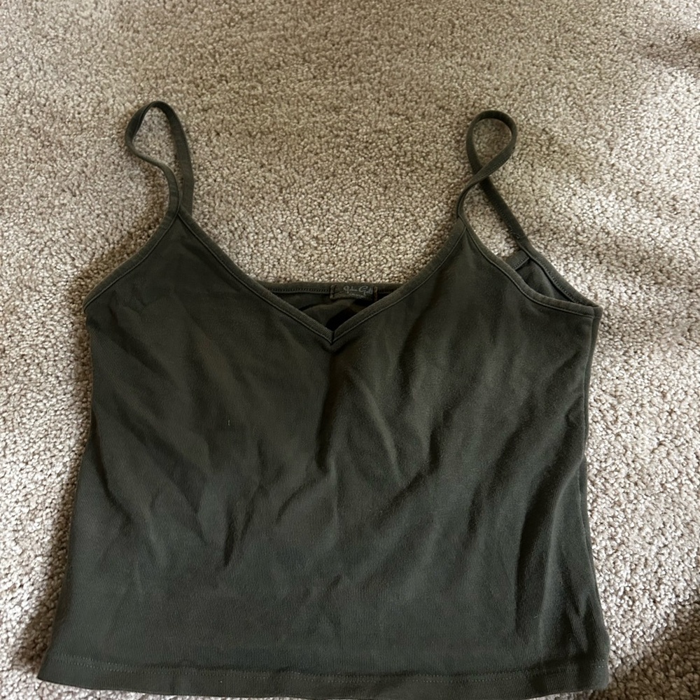 Brandy Melville Olive Green Spaghetti Strap Top